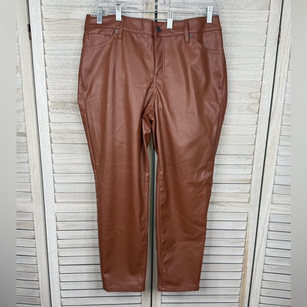 TORRID Perfect Skinny Faux Leather High Rise Pant Root Beer-18R